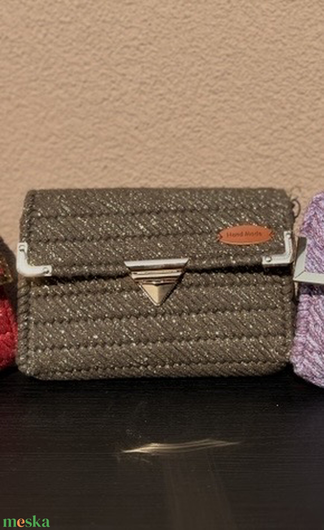 Zainórfonallal fűtött kanava táska - táska & tok - kézitáska & válltáska - alkalmi táska - Meska.hu