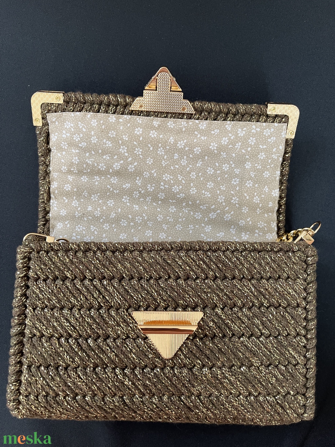 Zainórfonallal fűtött kanava táska - táska & tok - kézitáska & válltáska - alkalmi táska - Meska.hu