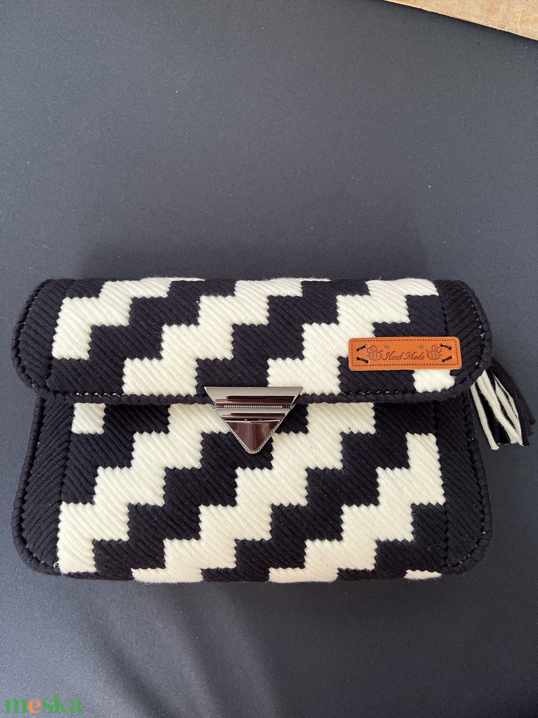 Közepes kanava táska - táska & tok - kézitáska & válltáska - alkalmi táska - Meska.hu