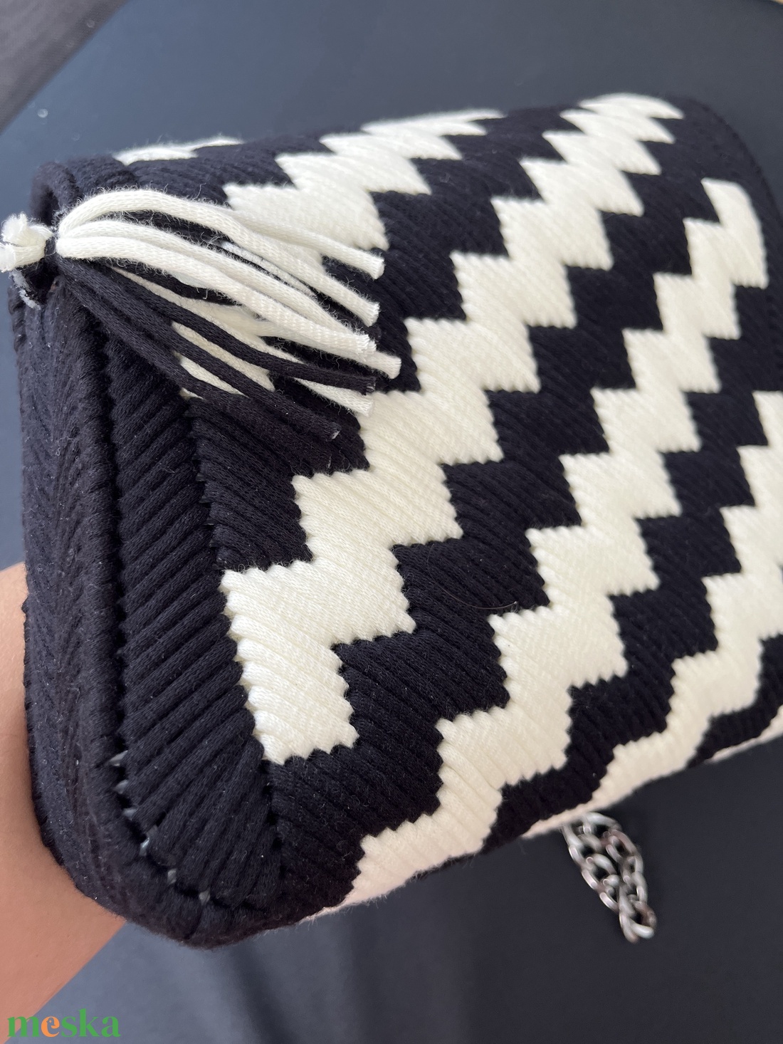 Közepes kanava táska - táska & tok - kézitáska & válltáska - alkalmi táska - Meska.hu