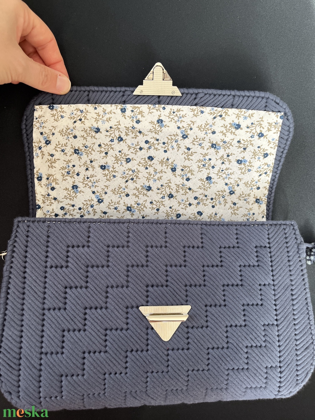 Elegáns nagy kanava táska - táska & tok - kézitáska & válltáska - alkalmi táska - Meska.hu