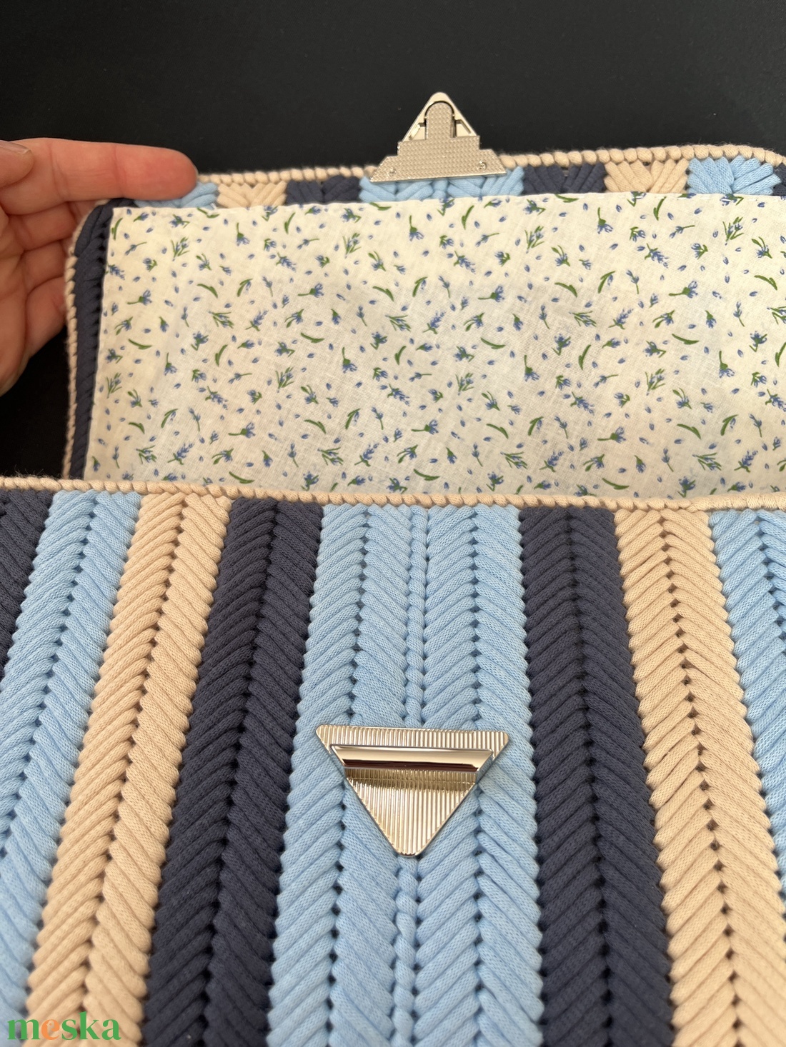 Elegáns nagy kanava táska - táska & tok - kézitáska & válltáska - alkalmi táska - Meska.hu