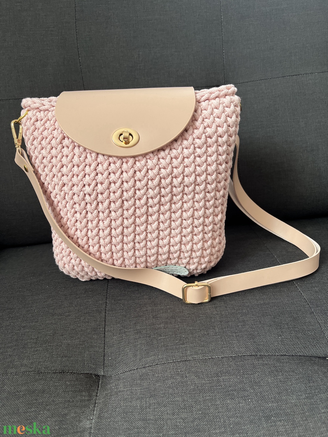 Rózsaszín válltáska - táska & tok - kézitáska & válltáska - nagy pakolós táska - Meska.hu