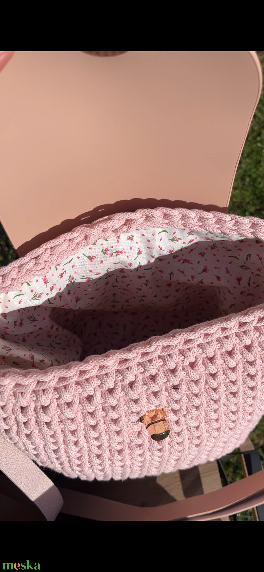 Rózsaszín válltáska - táska & tok - kézitáska & válltáska - nagy pakolós táska - Meska.hu