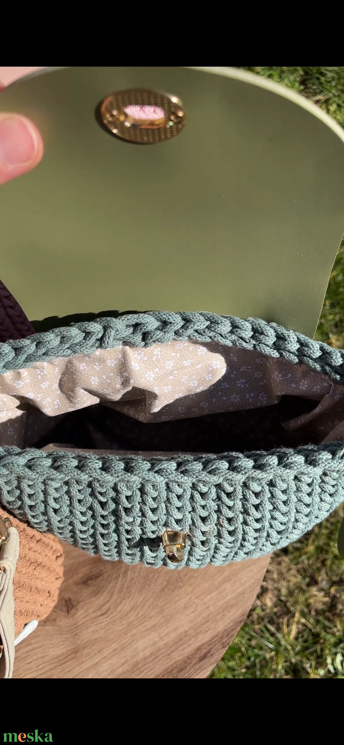 Zöld válltáska - táska & tok - kézitáska & válltáska - nagy pakolós táska - Meska.hu