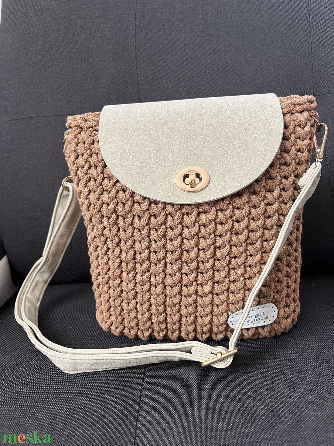 Barna válltáska - táska & tok - kézitáska & válltáska - nagy pakolós táska - Meska.hu