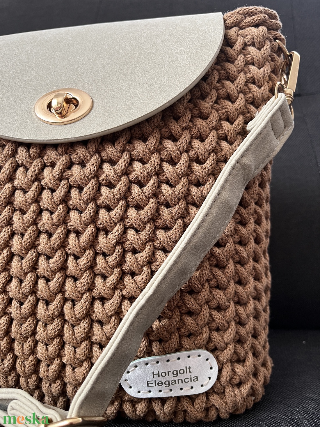 Barna válltáska - táska & tok - kézitáska & válltáska - nagy pakolós táska - Meska.hu