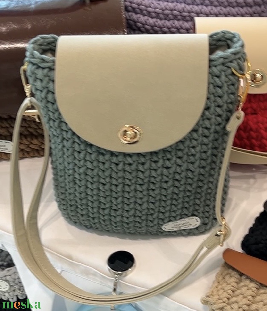 Zöld válltáska - táska & tok - kézitáska & válltáska - nagy pakolós táska - Meska.hu