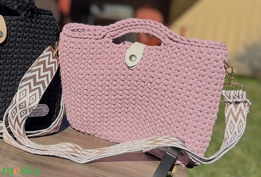 Rózsaszín kézi- illetve válltáska - táska & tok - kézitáska & válltáska - nagy pakolós táska - Meska.hu