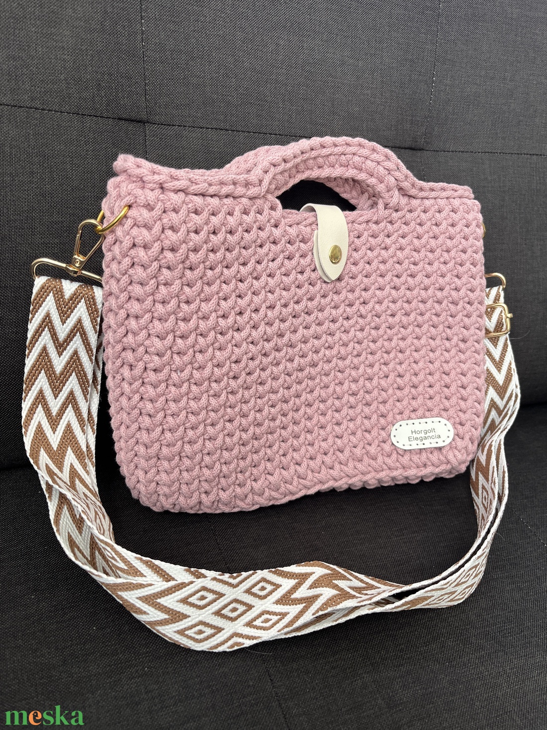 Rózsaszín kézi- illetve válltáska - táska & tok - kézitáska & válltáska - nagy pakolós táska - Meska.hu