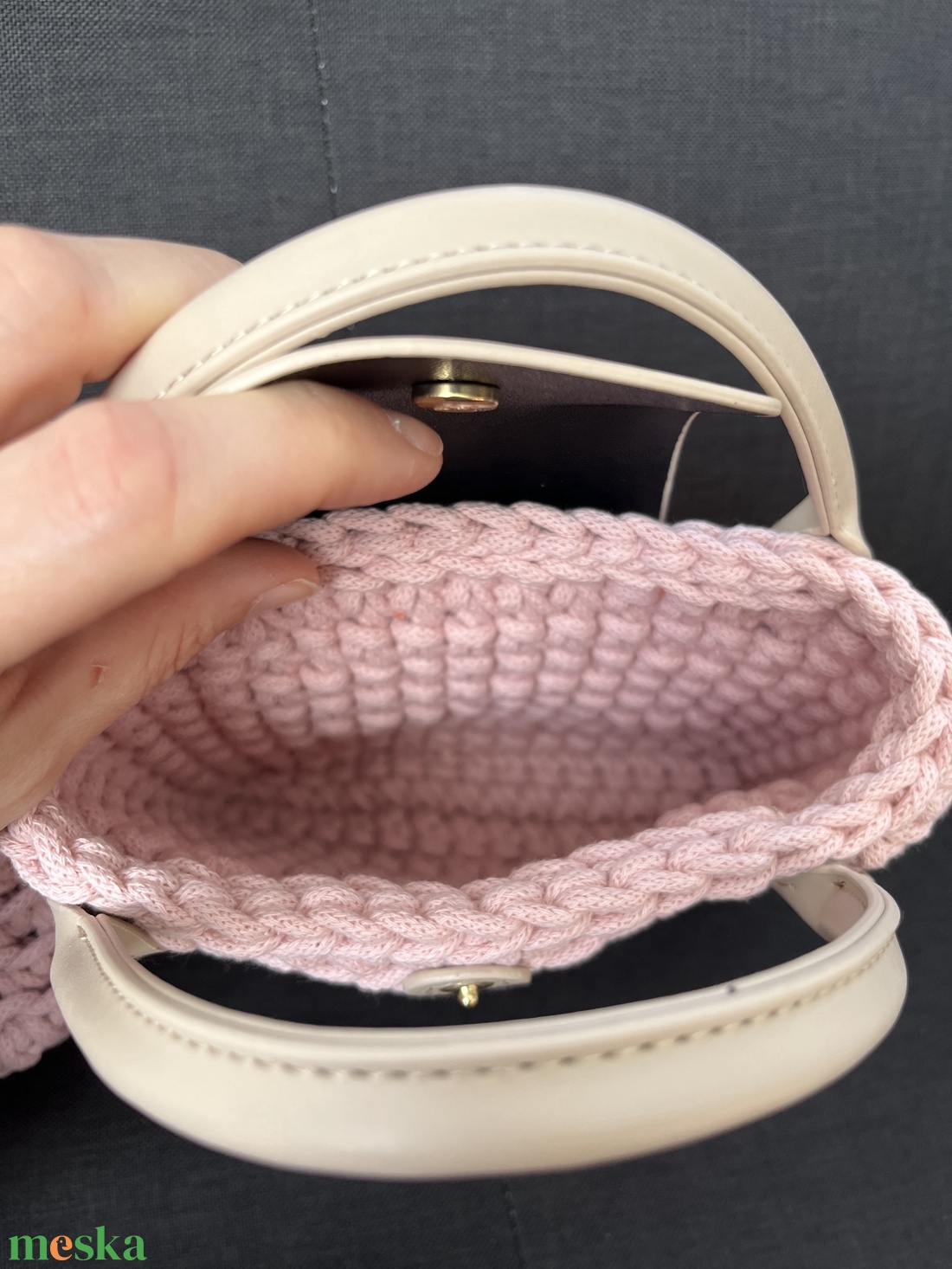 Rózsaszín kézitáska - táska & tok - kézitáska & válltáska - kézitáska - Meska.hu
