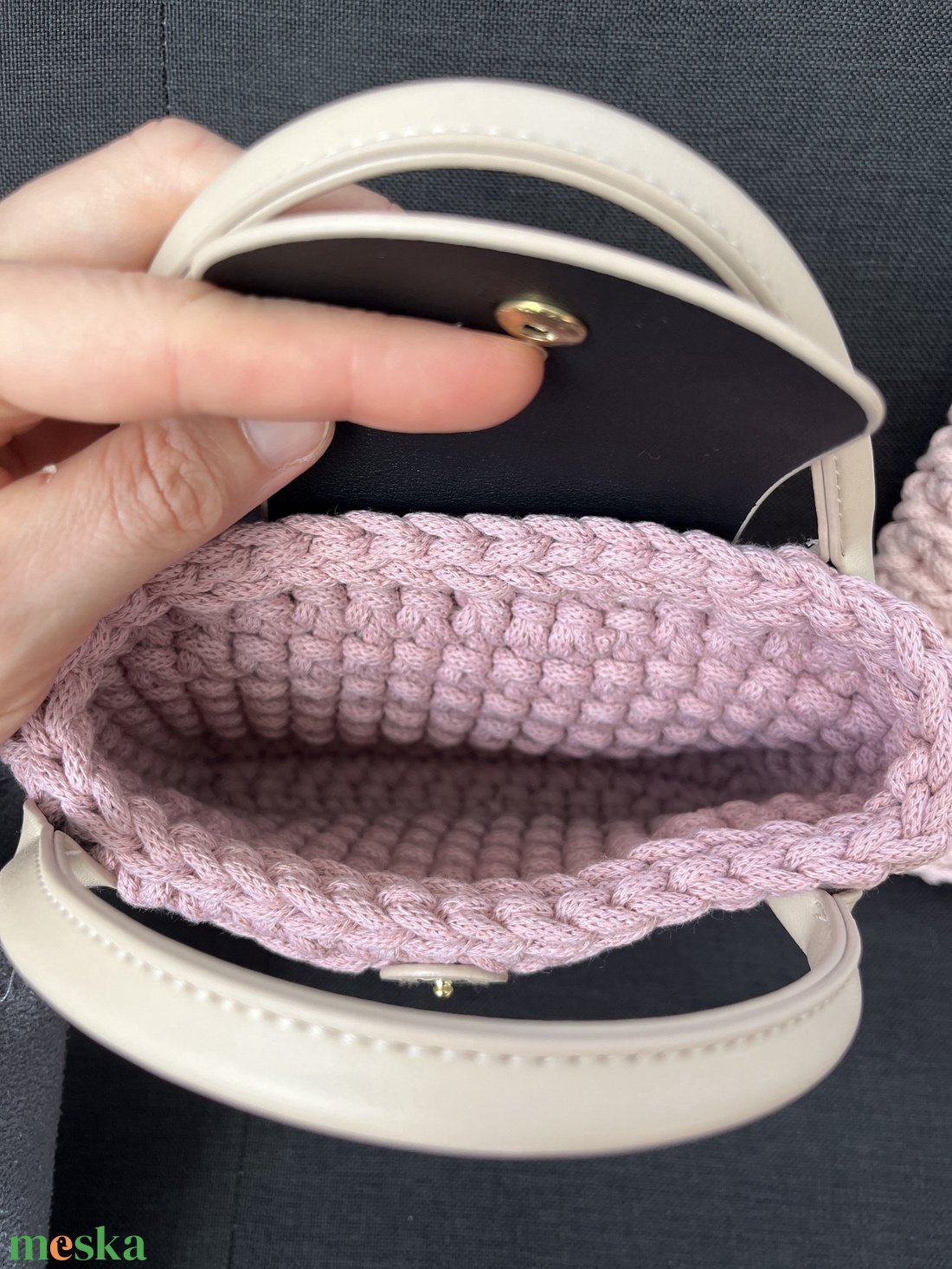 Rózsaszín kézitáska - táska & tok - kézitáska & válltáska - kézitáska - Meska.hu