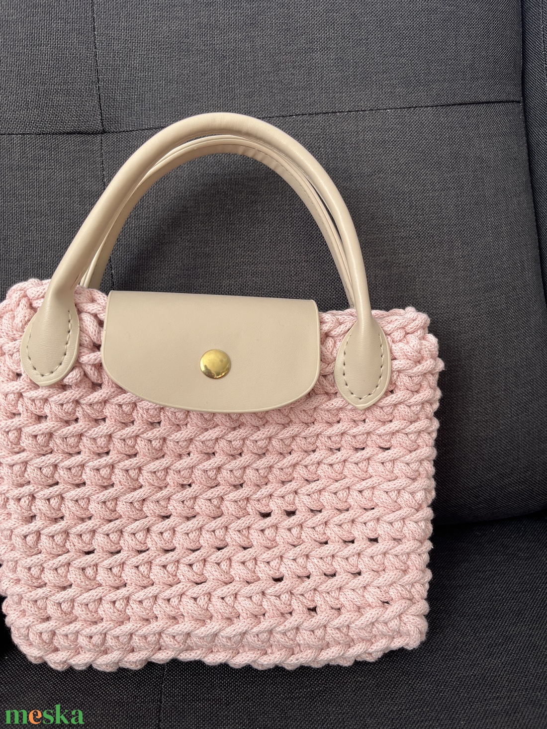Rózsaszín kézitáska - táska & tok - kézitáska & válltáska - kézitáska - Meska.hu