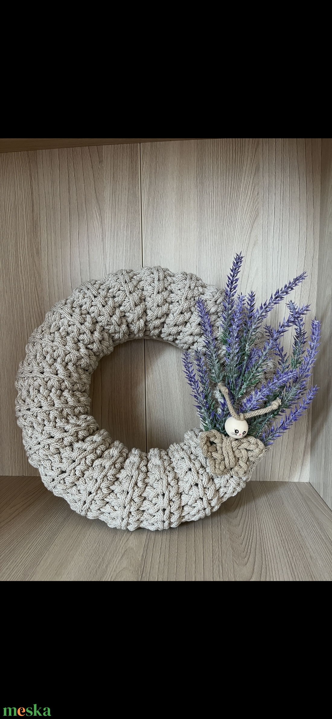 Horgolt koszorú - otthon & életmód - virágdekoráció - virágdíszek - dekor koszorúk, kopogtatók - Meska.hu