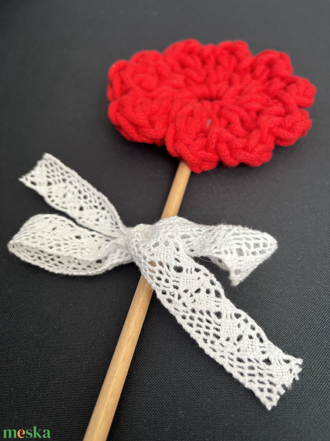 Horgolt virág - otthon & életmód - virágdekoráció - virágok - szálas virág - Meska.hu