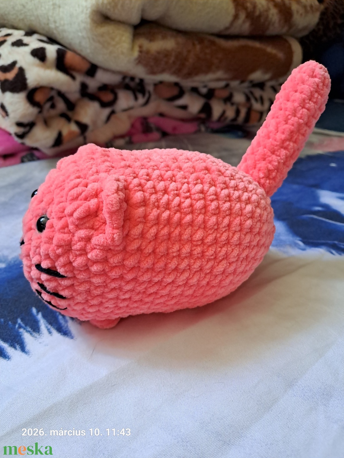 Horgolt plüss cica � kézzel készült, puha játék - játék & sport - plüssállat & játékfigura - cica - Meska.hu