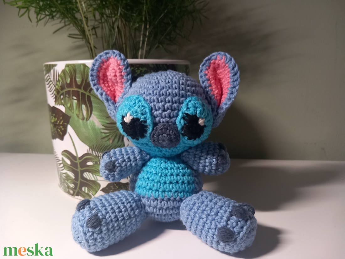 horgolt Stitch - játék & sport - plüssállat & játékfigura - más figura - Meska.hu horgolt Stitch - játék & sport - plüssállat & játékfigura - más figura - Meska.hu
