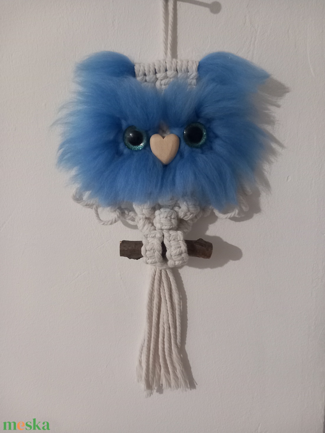 Makramé bagoly - otthon & életmód - dekoráció - fali és függő dekoráció - falra akasztható dekor - Meska.hu