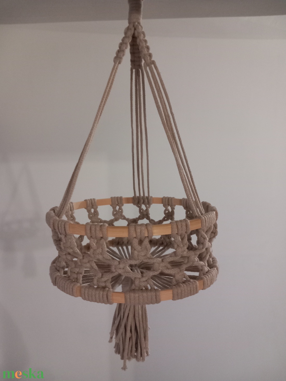 Makramé gyümölcskosár - otthon & életmód - konyhafelszerelés, tálalás - konyhai dekoráció - konyhai dísz - Meska.hu