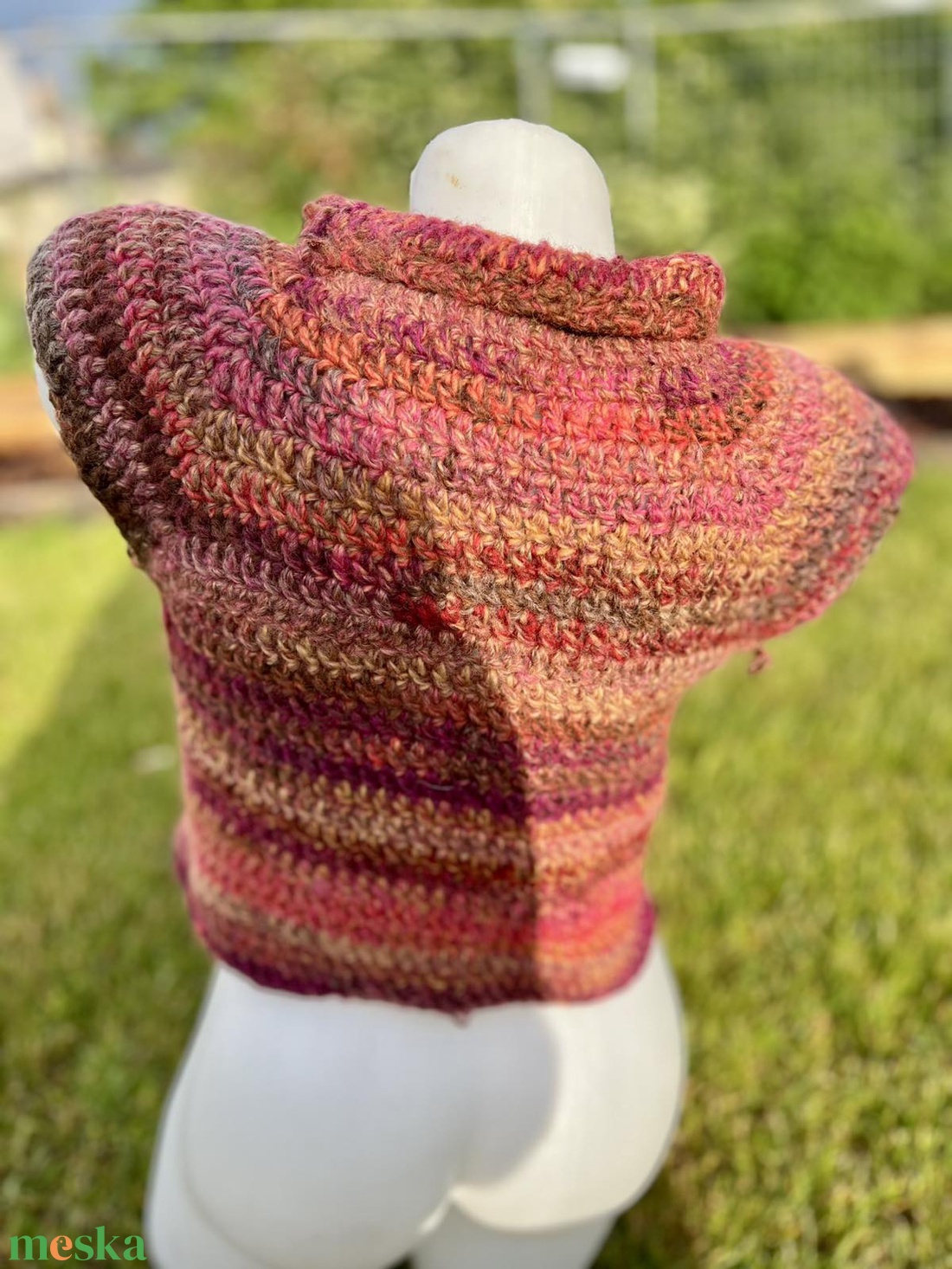 Vintage stílusú, színes, vastag, meleg mellény. - ruha & divat - női ruha - mellény - Meska.hu