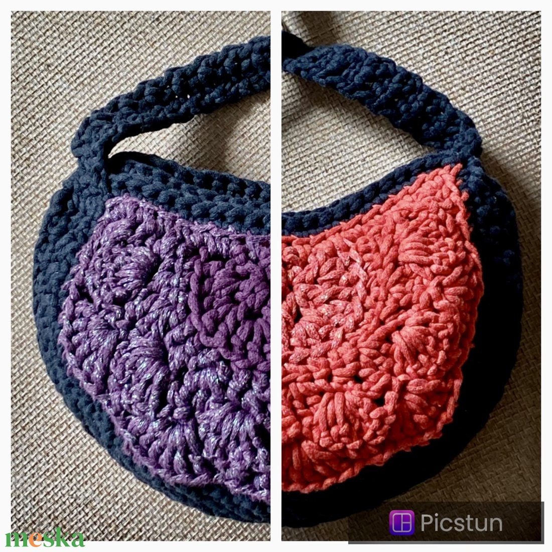 Horgolt táska  - táska & tok - kézitáska & válltáska - válltáska - Meska.hu