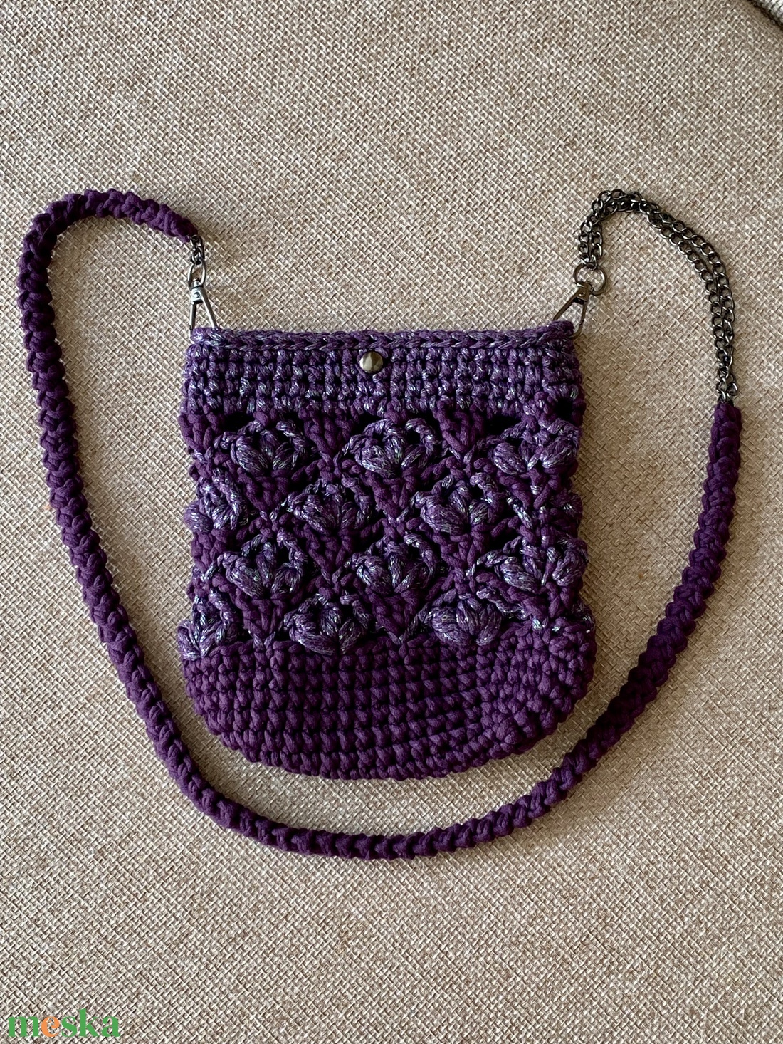 Horgolt táska - táska & tok - kézitáska & válltáska - válltáska - Meska.hu