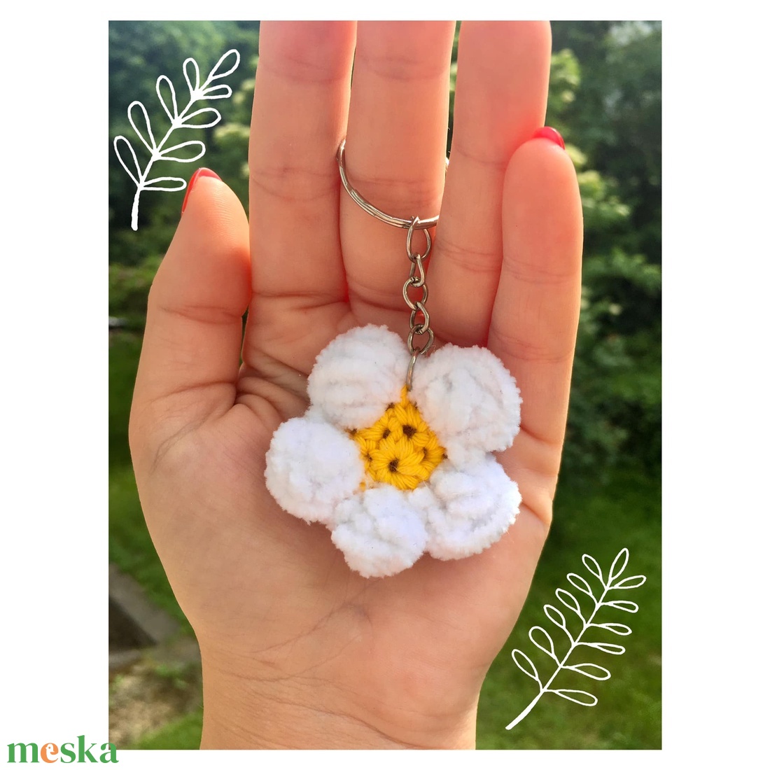 Horgolt margarétás kulcstartó - táska & tok - kulcstartó & táskadísz - kulcstartó - Meska.hu Horgolt margarétás kulcstartó - táska & tok - kulcstartó & táskadísz - kulcstartó - Meska.hu