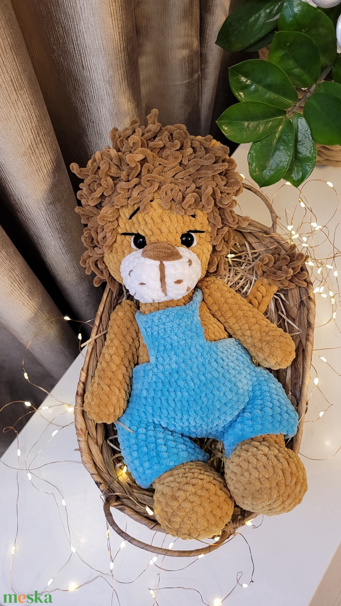 Horgolt oroszlán - játék & sport - plüssállat & játékfigura - plüss mesefigurák - Meska.hu