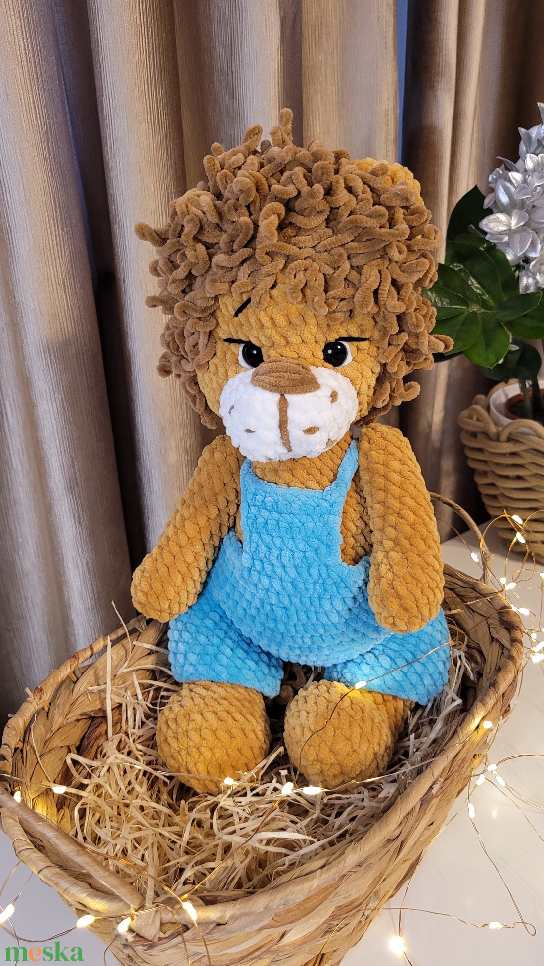 Horgolt oroszlán - játék & sport - plüssállat & játékfigura - plüss mesefigurák - Meska.hu