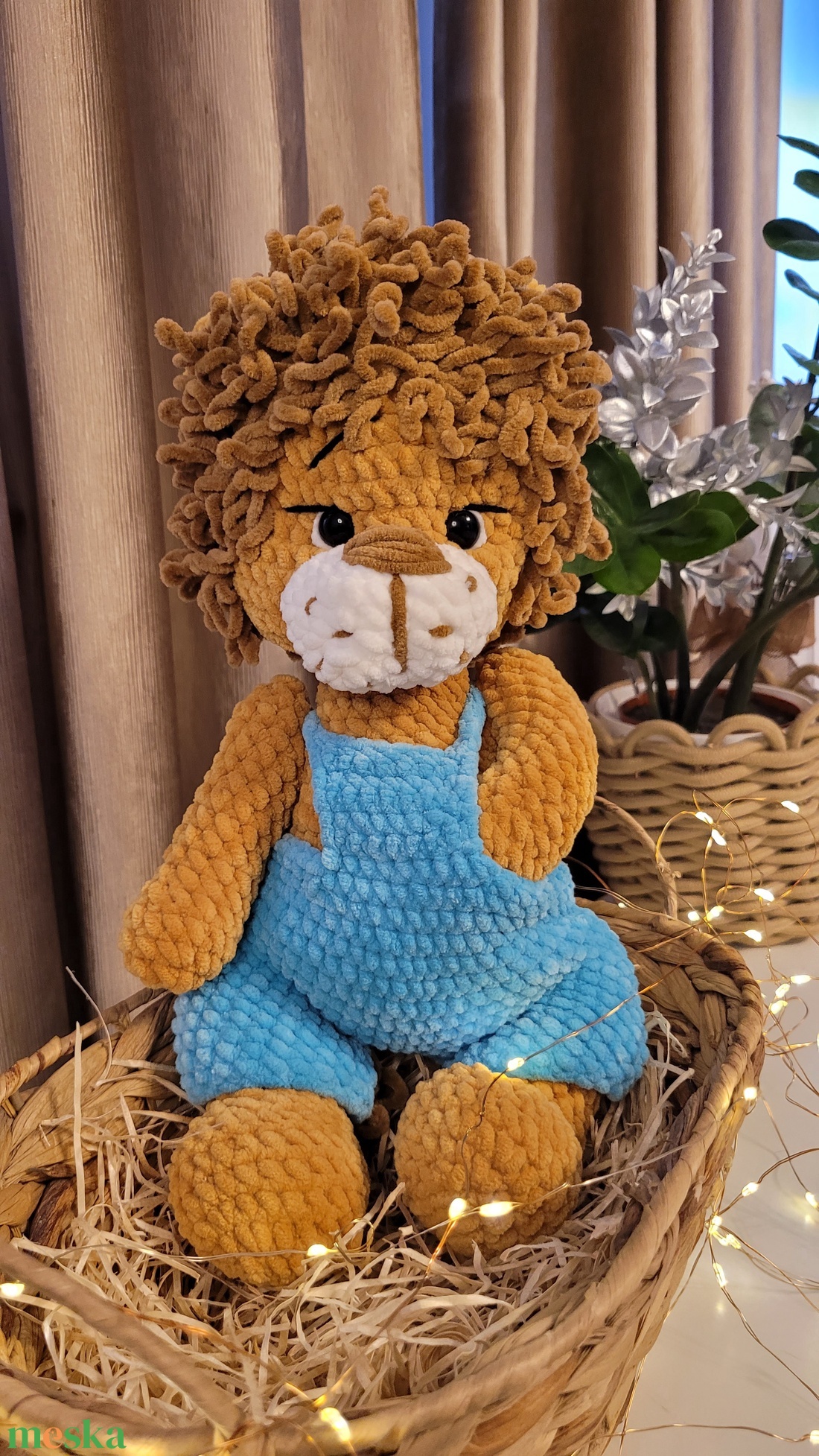 Horgolt oroszlán - játék & sport - plüssállat & játékfigura - plüss mesefigurák - Meska.hu