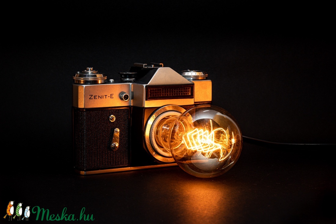 Régi vintage Zenit fényképezőgép lámpa A60 izzóval - otthon & lakás - lámpa - hangulatlámpa - Meska.hu