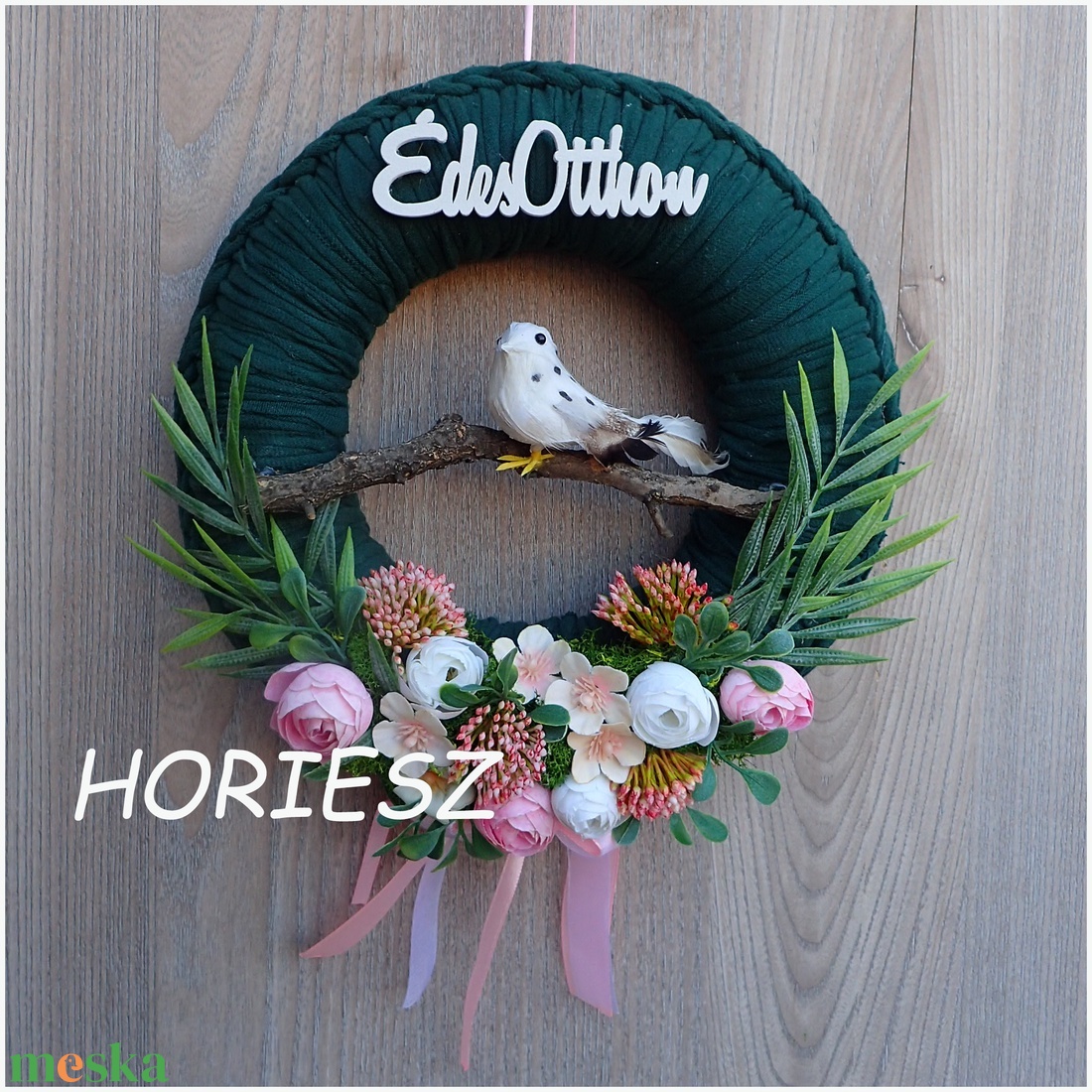 Madárkás koszorú - otthon & életmód - dekoráció - ajtó- és ablak dekoráció - ablakdísz - Meska.hu