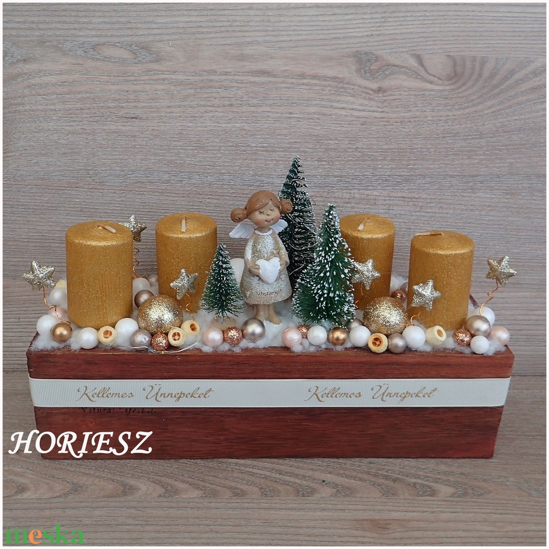 Angyalkás ledes adventi dísz fadobozban - karácsony - adventi díszek - adventi asztaldísz - Meska.hu Angyalkás ledes adventi dísz fadobozban - karácsony - adventi díszek - adventi asztaldísz - Meska.hu