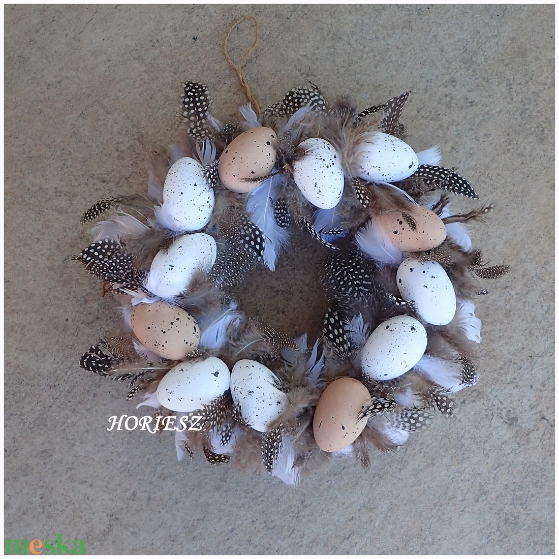 Natur tojásos húsvéti koszorú - otthon & életmód - dekoráció - ajtó- és ablak dekoráció - ajtódísz & kopogtató - Meska.hu