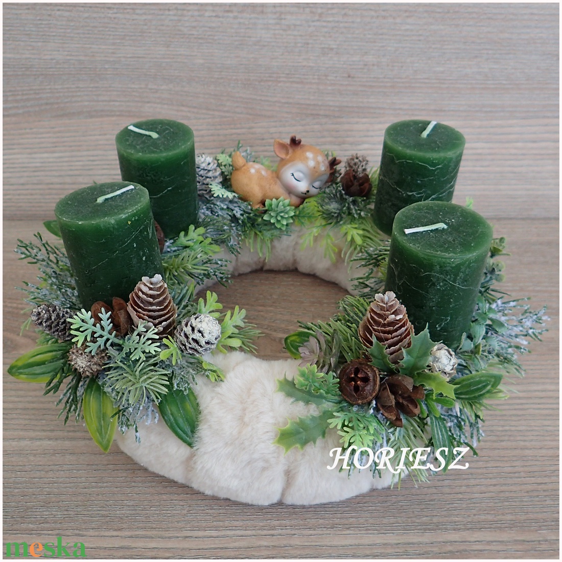 Őzikés adventi koszorú - karácsony - adventi díszek - adventi koszorú - Meska.hu Őzikés adventi koszorú - karácsony - adventi díszek - adventi koszorú - Meska.hu