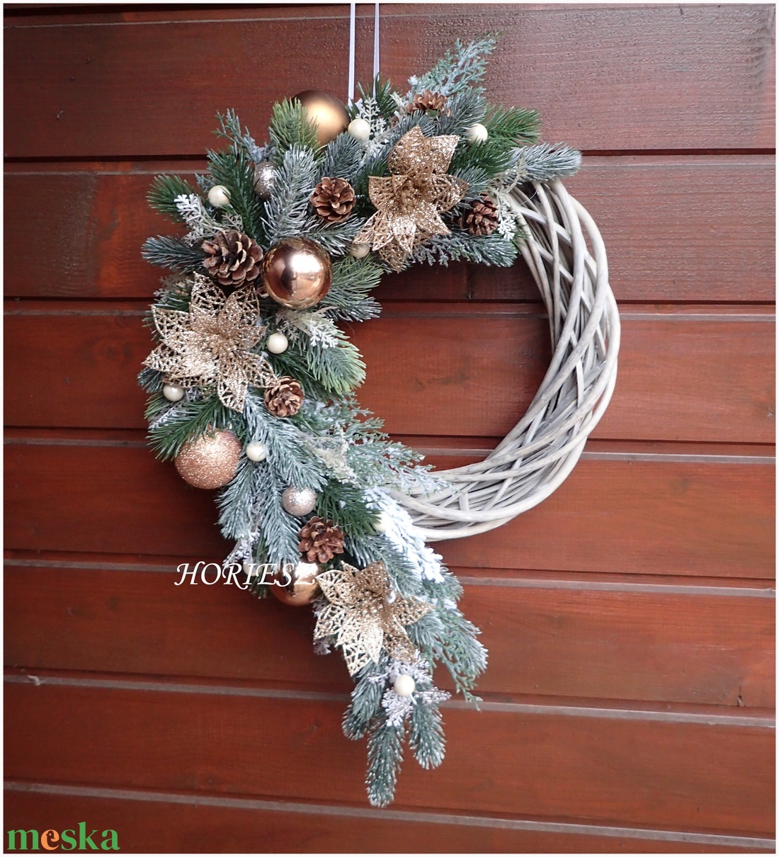 Különleges karácsonyi koszorú - otthon & életmód - dekoráció - virágdísz és tartó - koszorú - Meska.hu