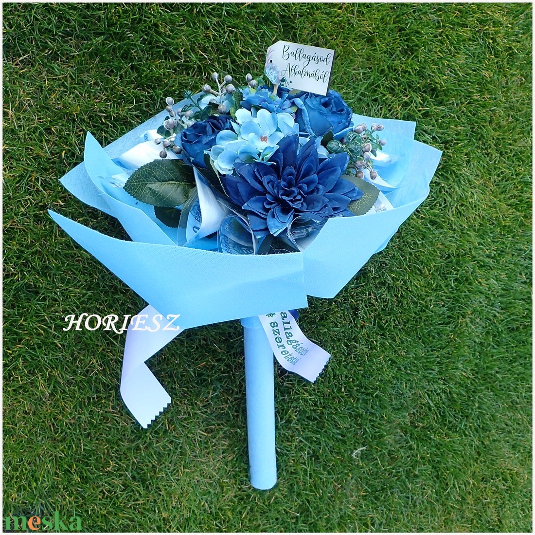 Ballagási pénzcsokor fiúnak - otthon & életmód - virágdekoráció - virágok - virágcsokor - Meska.hu