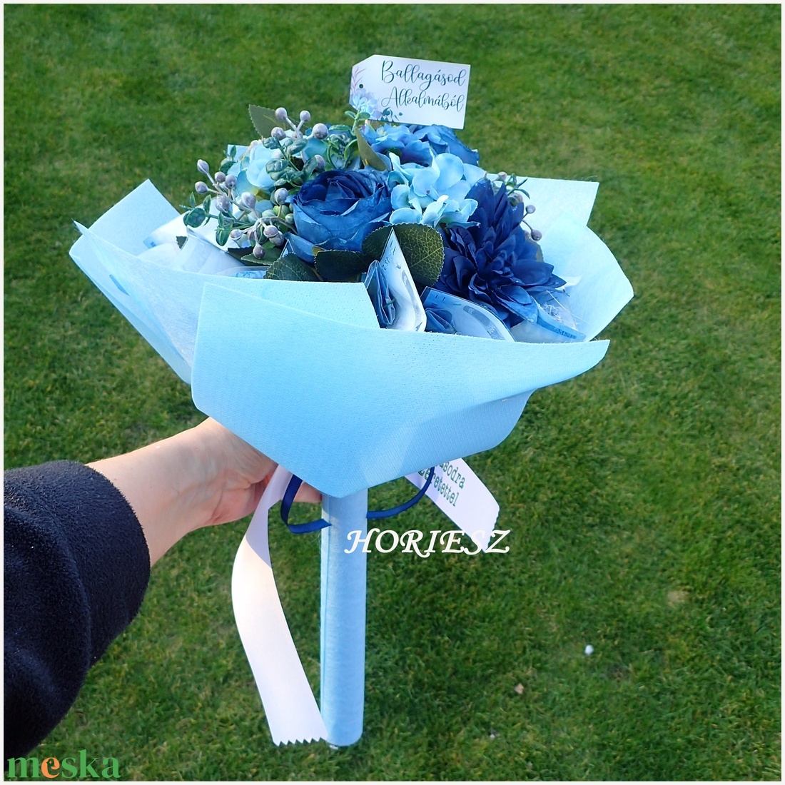 Ballagási pénzcsokor fiúnak - otthon & életmód - virágdekoráció - virágok - virágcsokor - Meska.hu