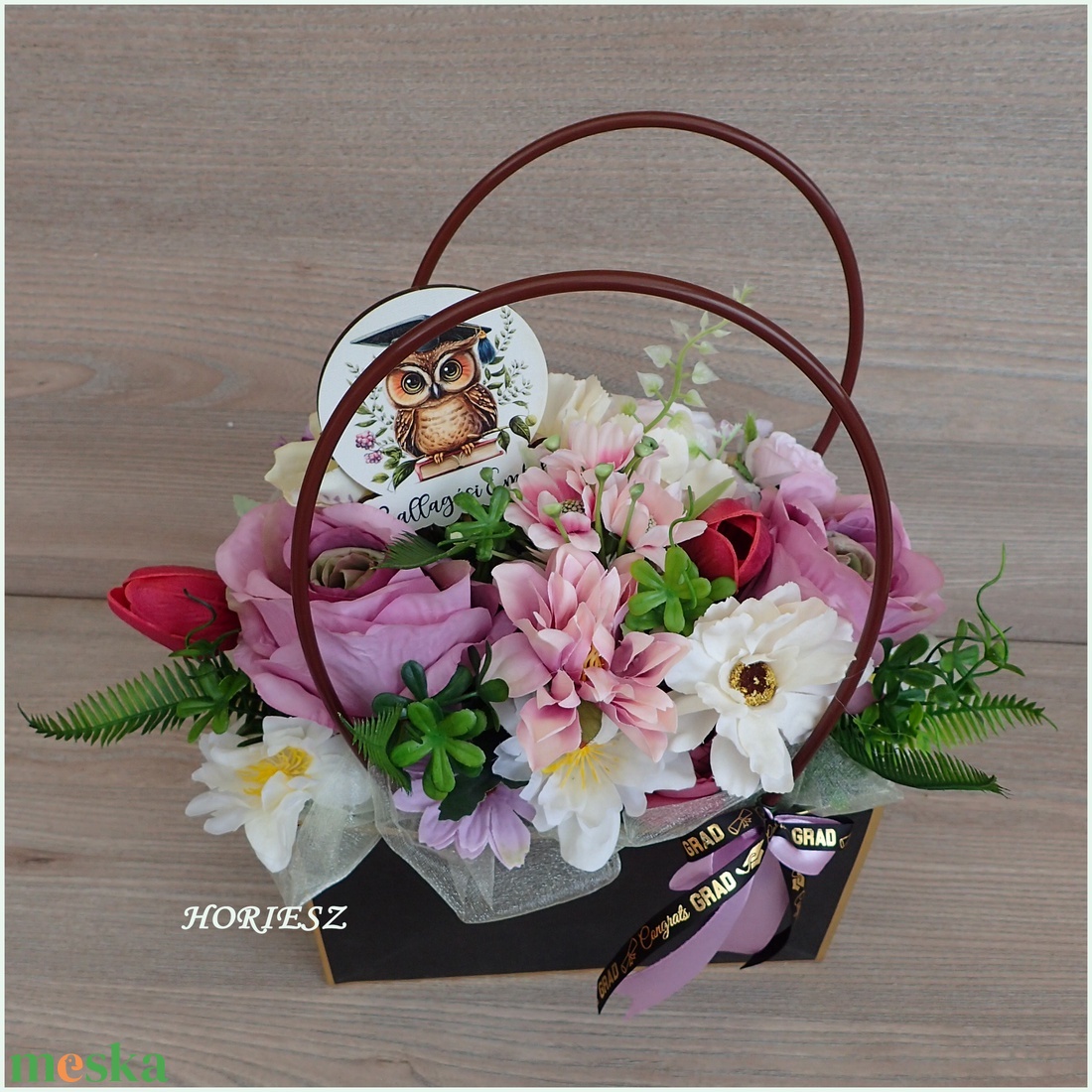 Ballagási elegáns virágtáska - otthon & életmód - virágdekoráció - virágok - virágcsokor - Meska.hu