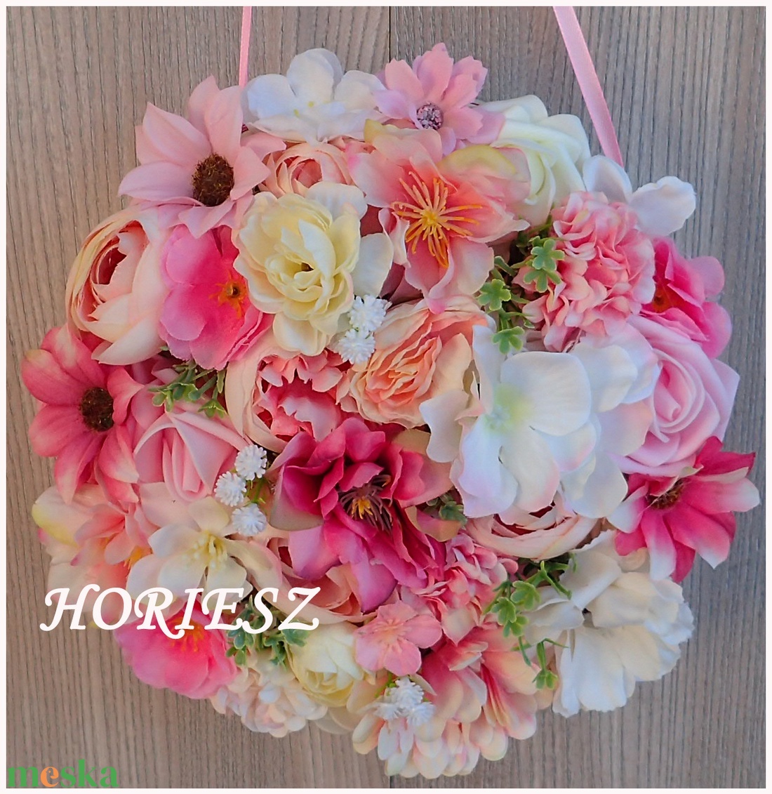 Vállra akasztható virágtáska ballagásra - otthon & életmód - virágdekoráció - virágdíszek - fali virágdekoráció - Meska.hu