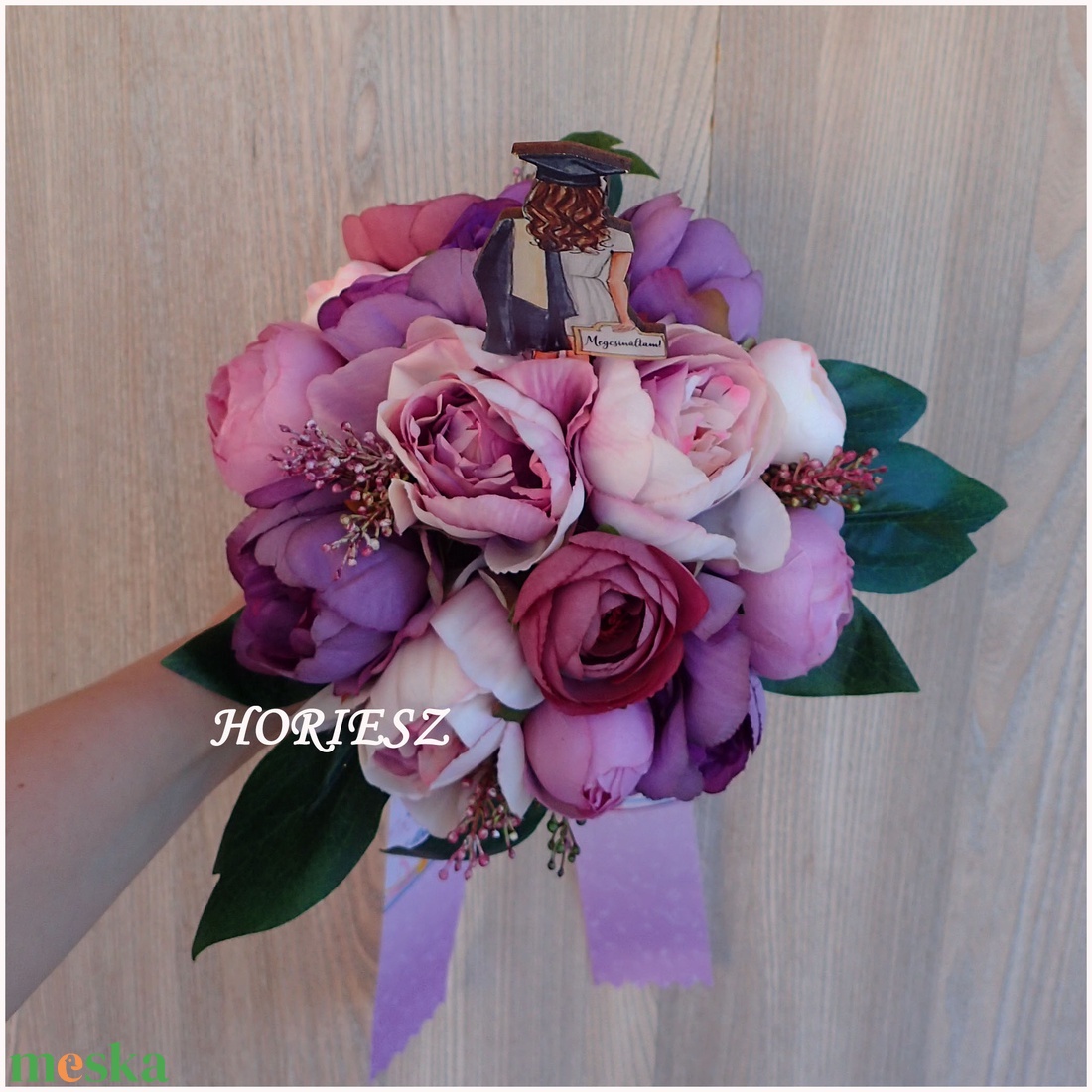 Ballagási csokor bazsarózsából - otthon & életmód - virágdekoráció - virágok - virágcsokor - Meska.hu