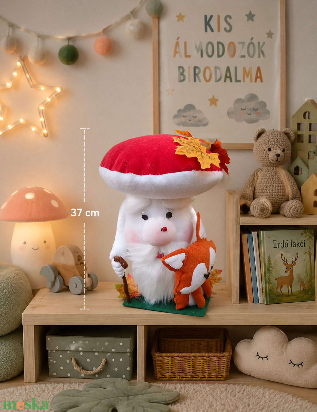 Nagy méretű gomba apó dekoráció gyerekszobába - otthon & életmód - dekoráció - dísztárgy - Meska.hu
