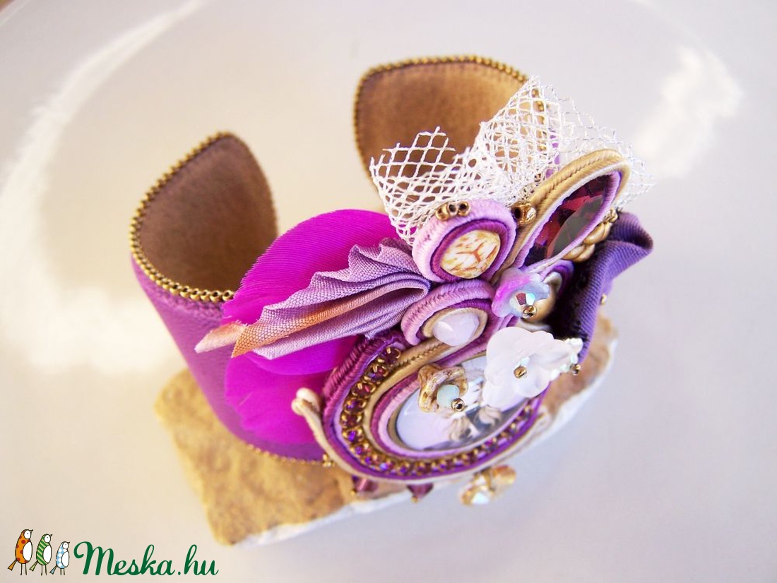 'Lillácska' - sujtás karkötő - Swarovski  -  - Meska.hu