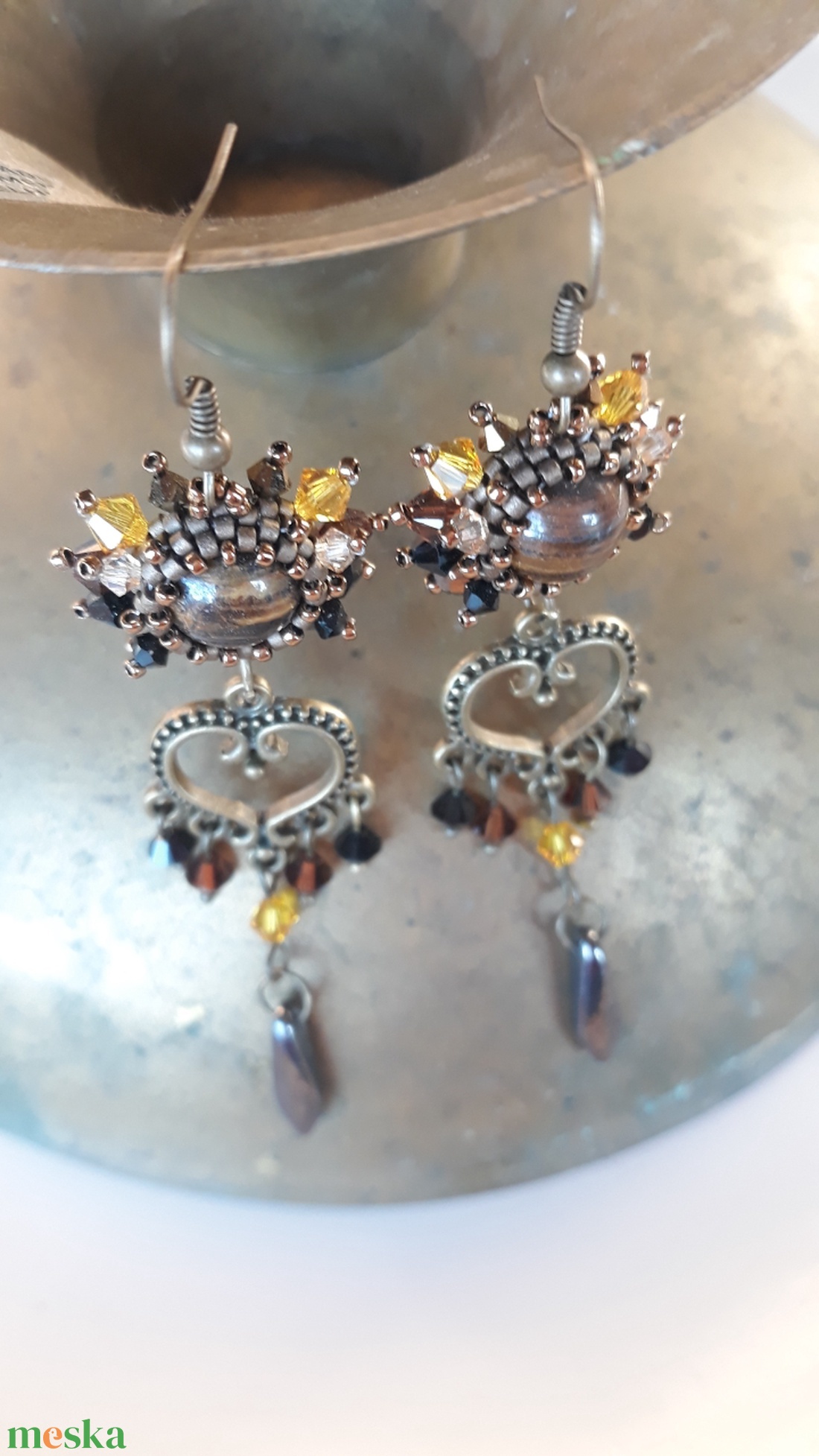 AKCIÓ! Tigrisszem - Swarovski fülbevaló - ékszer - fülbevaló - csillár fülbevaló - Meska.hu AKCIÓ! Tigrisszem - Swarovski fülbevaló - ékszer - fülbevaló - csillár fülbevaló - Meska.hu