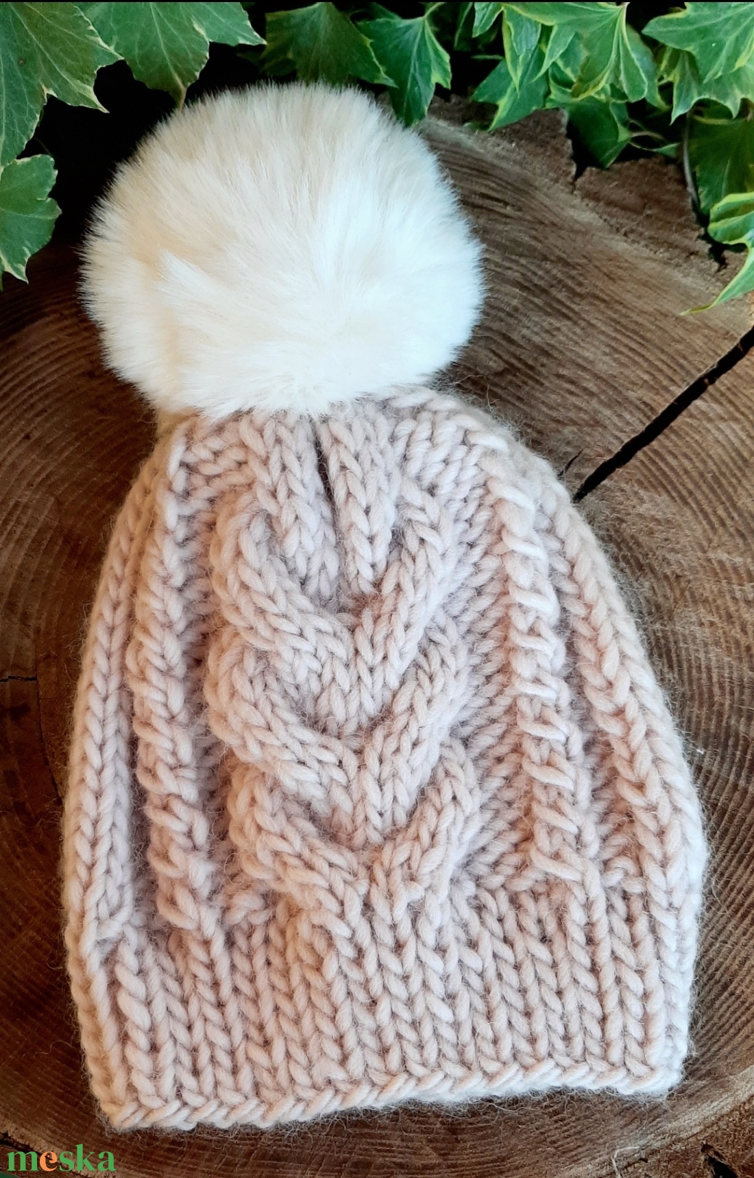 Kötött gyapjú sapka - ruha & divat - sál, sapka, kendő - sapka - Meska.hu