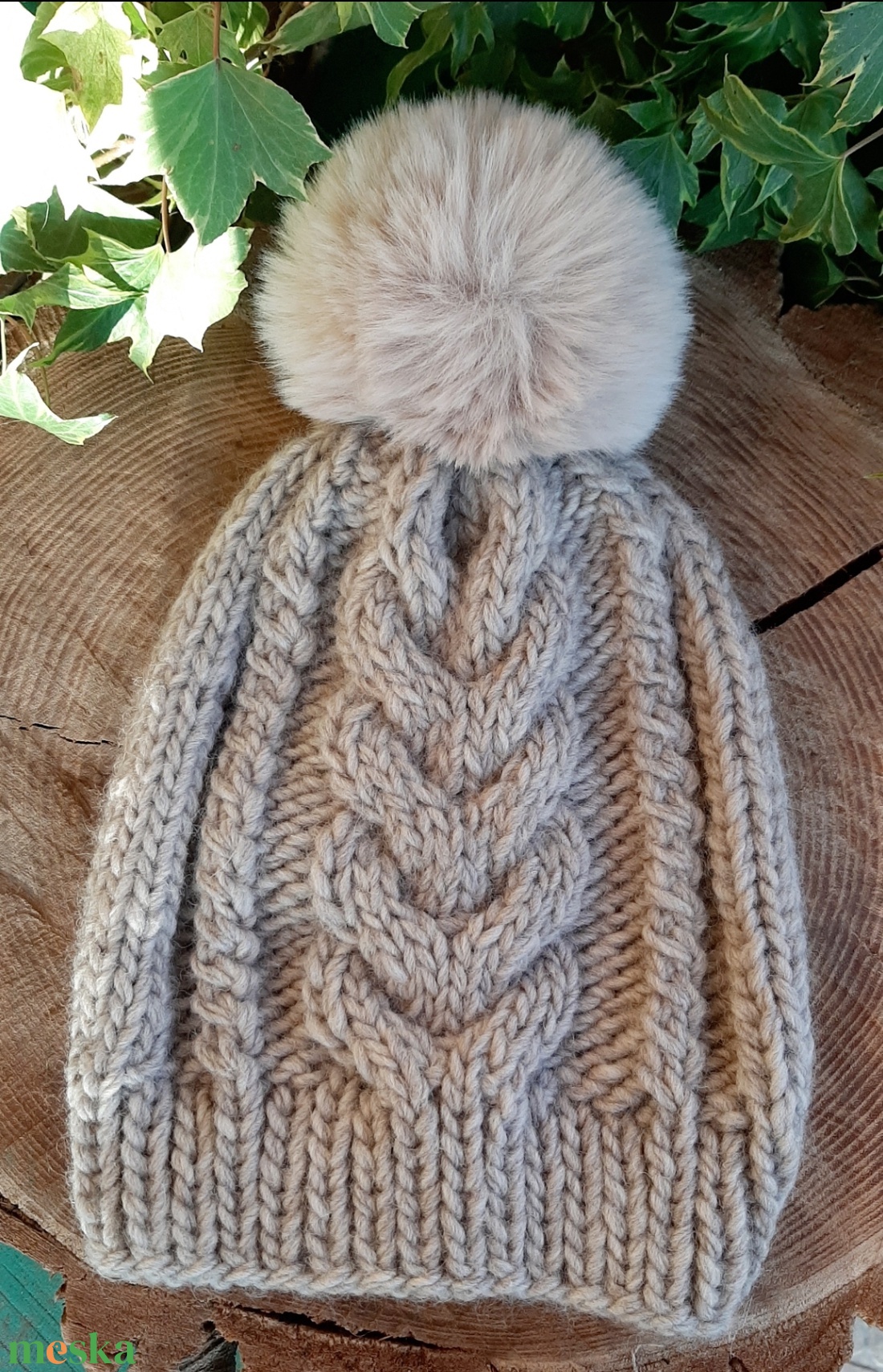 Kötött gyapjú sapka - ruha & divat - sál, sapka, kendő - sapka - Meska.hu