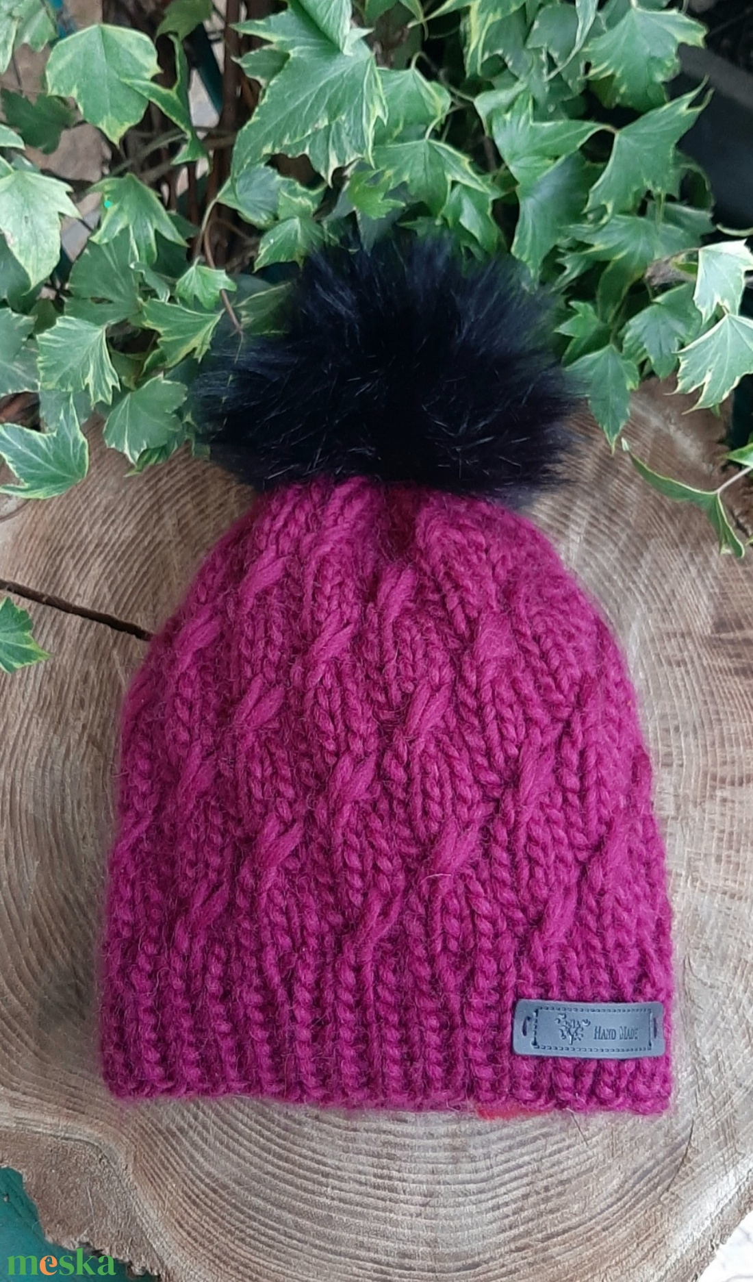 Kötött gyapjú sapka - ruha & divat - sál, sapka, kendő - sapka - Meska.hu