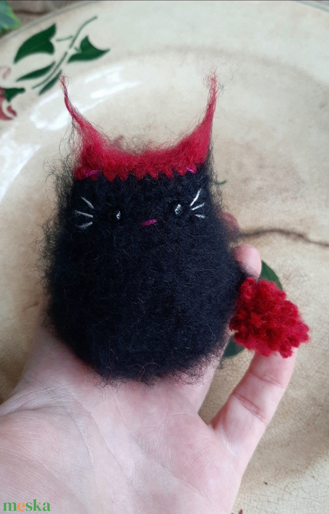 Szőrmóc krampusz marokcica - játék & sport - plüssállat & játékfigura - cica - Meska.hu