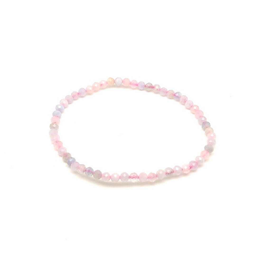 Fazettált berill golyós ásvány karkötő 3�4mm - ékszer - karkötő - ásványkarkötő - Meska.hu