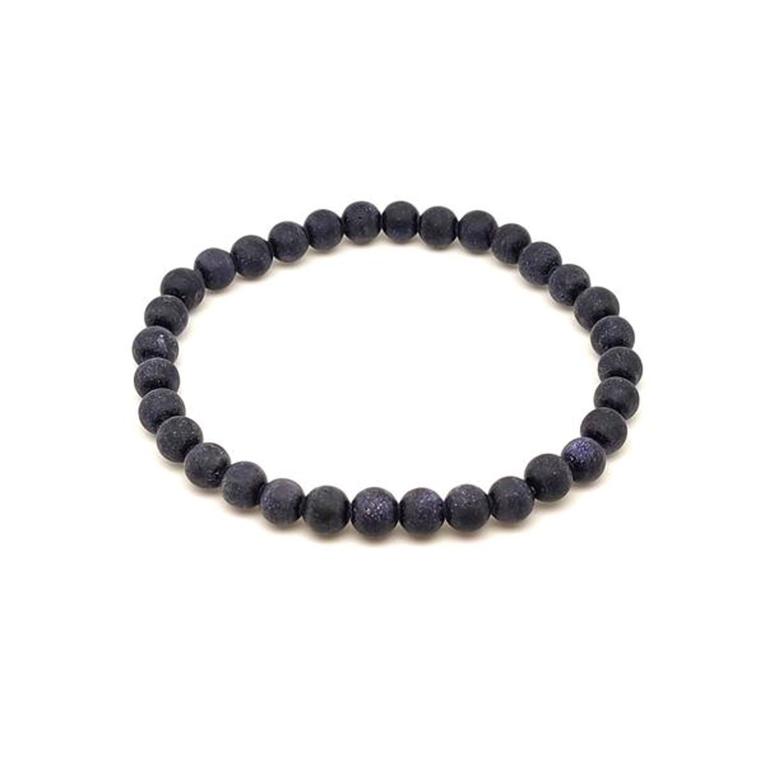 Goldstone kék matt ásvány karkötő golyós 6mm - ékszer - karkötő - ásványkarkötő - Meska.hu